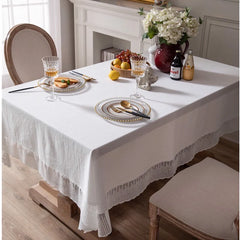 White Kitchen Tablecloth